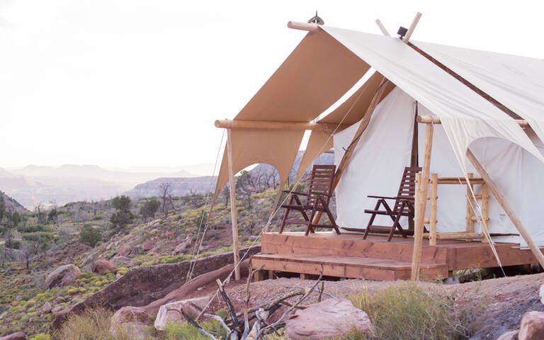 Overnacht in een glampingtent in Zion Speciale accommodaties