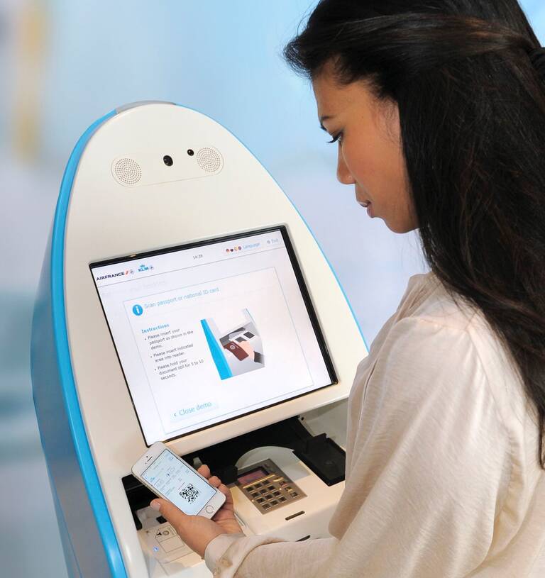 Zelf bagage inchecken KLM Economy Class KLM