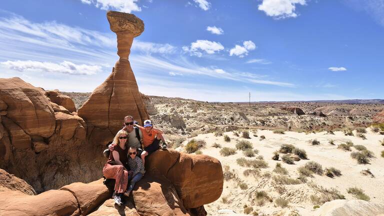 Toadstool hoodoos tussen Page en Kanab