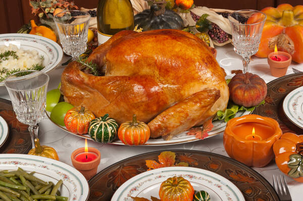 Thanksgiving, kalkoen eten Thanksgiving USA Turkey