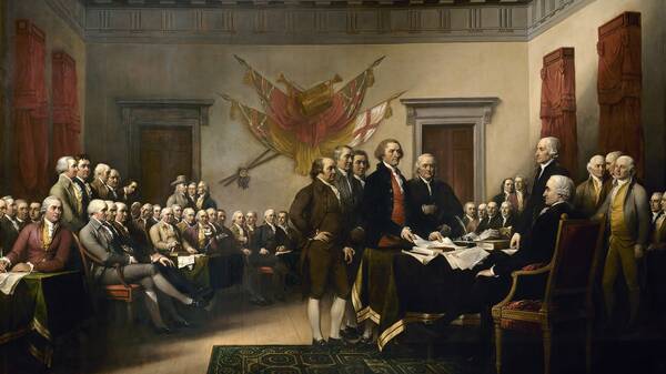 John Adams hielp bij het opstellen van de Declaration of Independence John Adams was belangrijk bij het opstellen van de Declaration of Independence, de Onafhankelijkheidsverklaring'