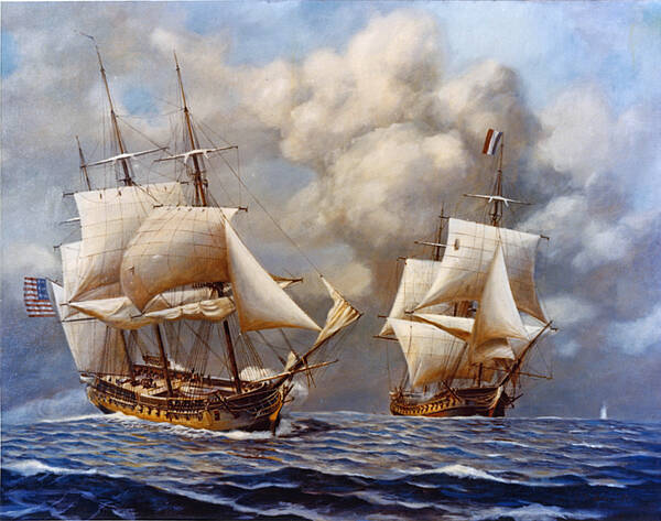 Quasi War met Frankrijk De Quasi War met Frankrijk was voor John Adams een bewijs dat de marine aan hervorming toe was