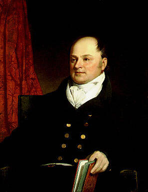 John Quincy Adams ten tijde van de Monroe Doctrine John Quincy Adams, opsteller van de Monroe Doctrine