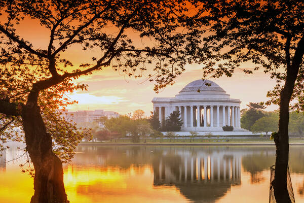 Washington DC, Jefferson Memorial Het Jefferson Memorial in Washington DC