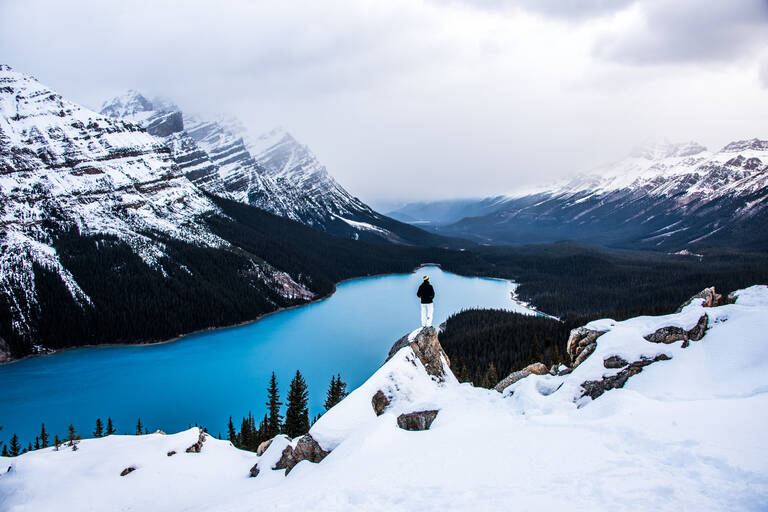Banff, Peyto Lake Wintersport Canada