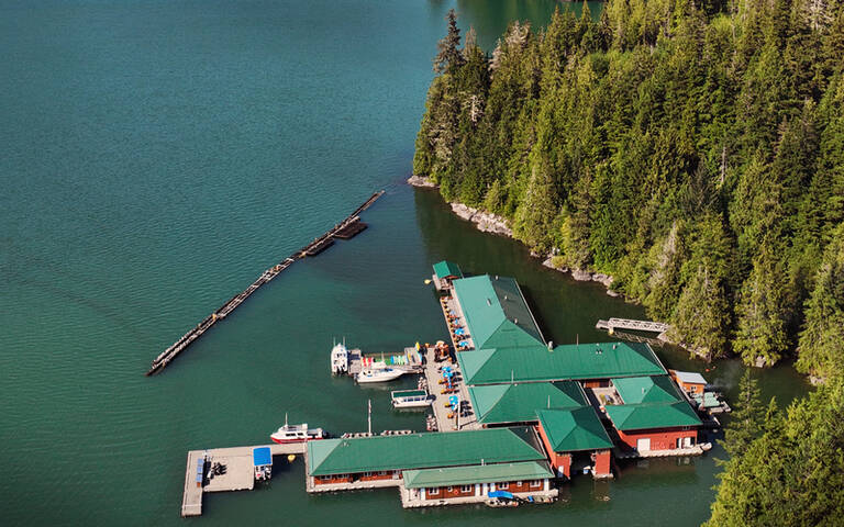 Knight Inlet Lodge in West-Canada Slapen in Knight Inlet Lodge