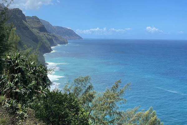 Marianne bezocht onder andere Napali Coast Napali Coast Hawaii