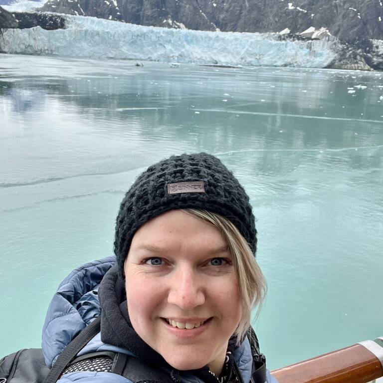 Marloes op cruise in Glacier Bay National Park, Alaska Alaska Cruise met Holland America Line