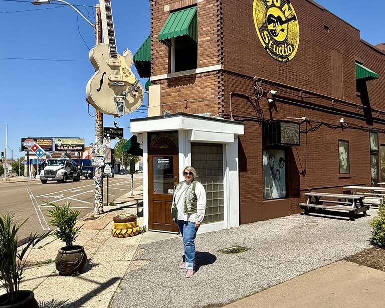 Marloes in Memphis bij Sun Studio Marloes in Memphis