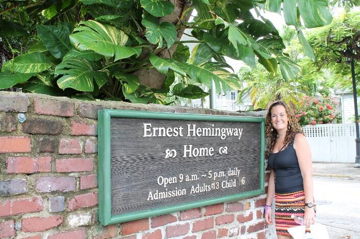 Sabine bij Ernest Hemingway Home, Florida Tioga Tours reisadviseurs