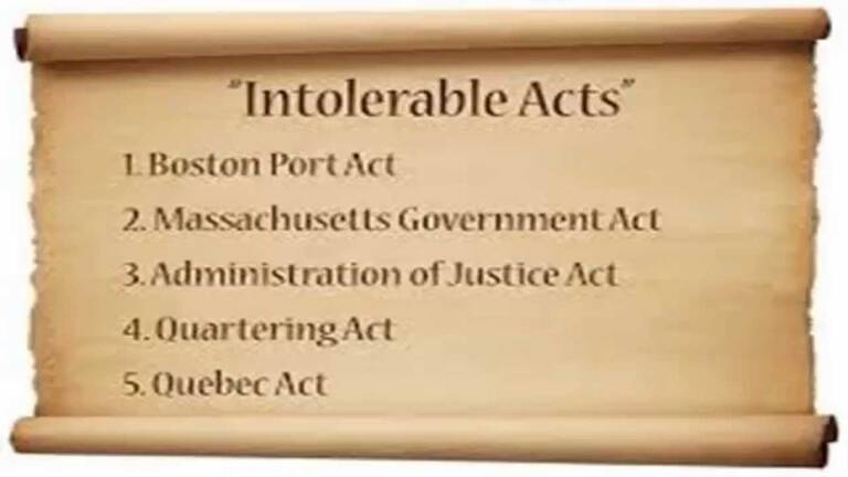 Intolerable Acts Intorelable Acts