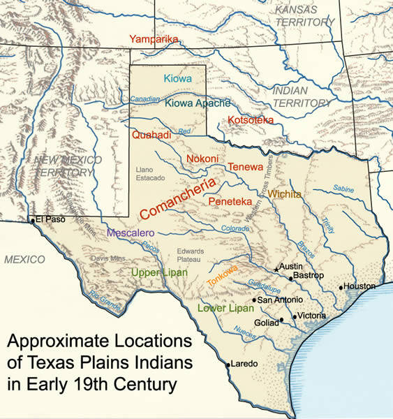 Plattegrond Texas 19e eeuw Plattegrond Texas 19e eeuw