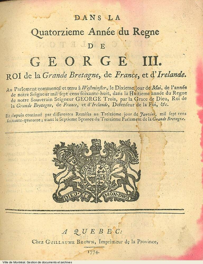 Quebec Act Quebec Act