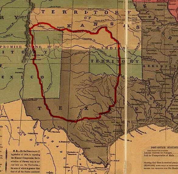 Het landgoed van de Comanche voor de Amerikanen hen verdreven Comanche
