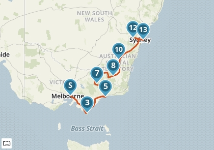 Nationale Parken en cultuur van Melbourne naar Sydney