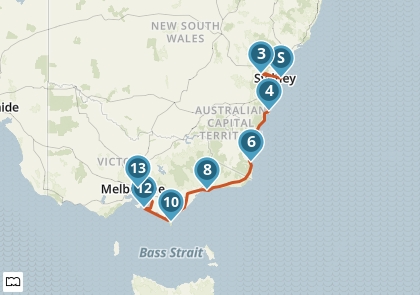 Langs de afwisselende zuidkust van Australië