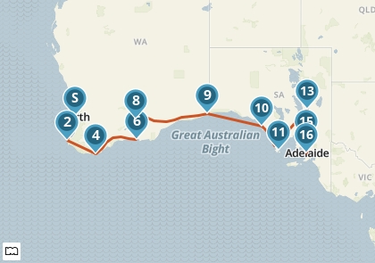Over de Nullarbor naar Adelaide